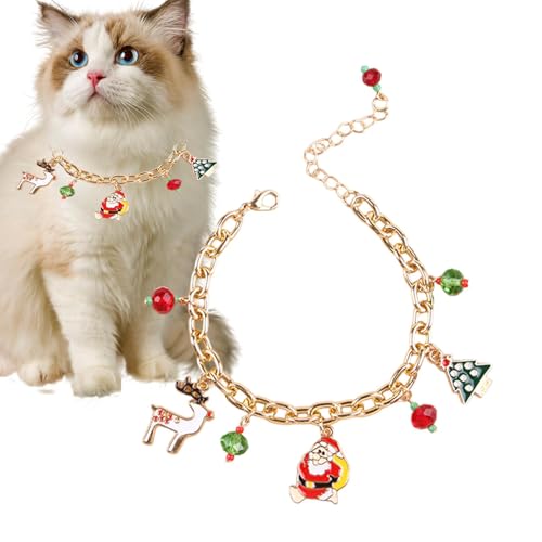 Bunte Katzenhalsbänder, Haustierhalsbänder für Katzen | Verstellbares Perlen-Haustierhalsband | Glänzendes und charmantes dekoratives Accessoire für den Alltag, Partys von Whnbuij