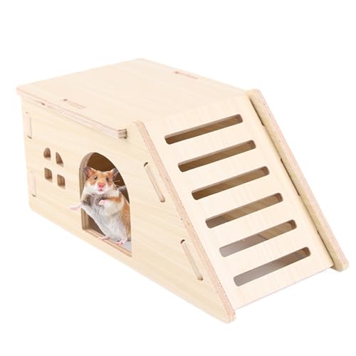 CAGE CAGE CAMPIO - RETOUR, FELDHAUS - HOLZFELD - 17,5 x 8,8 x 7 cm - langweiliges interaktives Spielzeug zum Futter, Ausruhen und Spielen auf einer Kletterleiter von Whnbuij