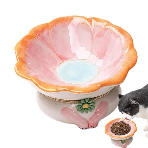 Erhöhte Katzenschüssel für Indoor-Katzen, erhöhte Katzenschüsseln aus Keramik, erhöhter Katzenfutternapf für Haustiere - Futternapf steht Erhöhte Katzenschüssel für Indoor-Katzen, erhöhte Katzenschüsseln aus Keramik, erhöhter Katzenfutternapf für Haustiere - Futternapf steht von Whnbuij