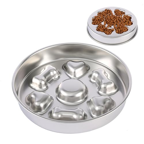 Futternapf aus Edelstahl, Futternapf aus Edelstahl, Futternapf für Hunde, langsames Füttern Futternapf aus Edelstahl, Futternapf aus Edelstahl, Futternapf für Hunde, langsames Füttern von Whnbuij