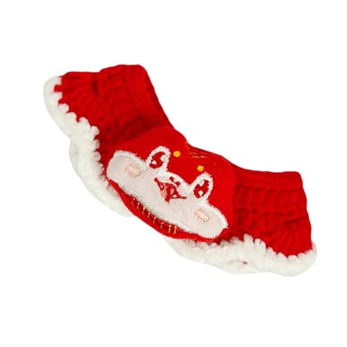 Gestricktes Halsband für Katzen, gehäkeltes Halsband für Hunde, Lätzchen, Strickschal für Welpen für Haustiere – bequeme Bandanas für Haustiere, Zubehör für Haustiere von Whnbuij