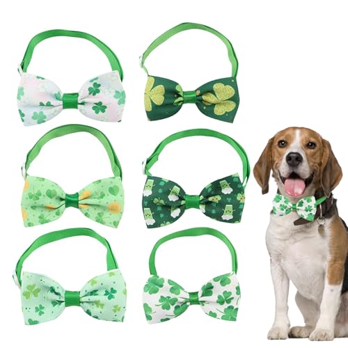 Halsband mit Fliege für Hunde, Grün, 6 Stück – Fliege für Hunde, Urlaub | für Welpen und Katzen, verstellbar für Hundehalsbänder, elegantes Zubehör Halsband mit Fliege für Hunde, Grün, 6 Stück – Fliege für Hunde, Urlaub | für Welpen und Katzen, verstellbar für Hundehalsbänder, elegantes Zubehör von Whnbuij