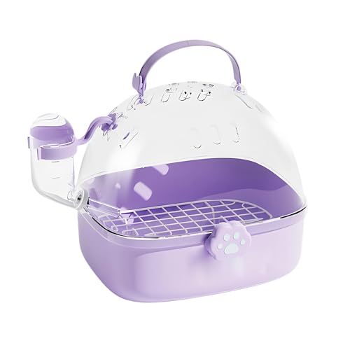 Hamsterträger Käfig - 18.4x16.3x17cm tragbarer Hamster -Käfig mit Wasserflasche, atmungsaktivem Haustiervogel, der Zubehör für Hedgehog Chinchillas Lovebirds Cockatiels Wellensittiche ausübt Hamsterträger Käfig - 18.4x16.3x17cm tragbarer Hamster -Käfig mit Wasserflasche, atmungsaktivem Haustiervogel, der Zubehör für Hedgehog Chinchillas Lovebirds Cockatiels Wellensittiche ausübt von Whnbuij
