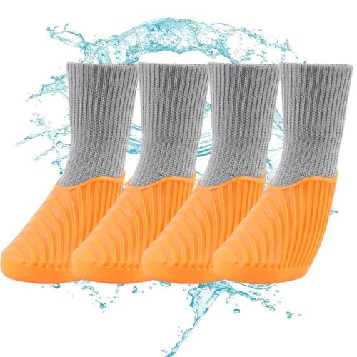 Hundeschuhe – wasserdichte Hundeschuhe, leichte Hundestiefel | 4 Stück Haustierschuhe für mittelgroße und kleine Hunde, elastische, rutschfeste, schützende Hundeschuhe für den Außenbereich, verschneit Hundeschuhe – wasserdichte Hundeschuhe, leichte Hundestiefel | 4 Stück Haustierschuhe für mittelgroße und kleine Hunde, elastische, rutschfeste, schützende Hundeschuhe für den Außenbereich, verschneit von Whnbuij