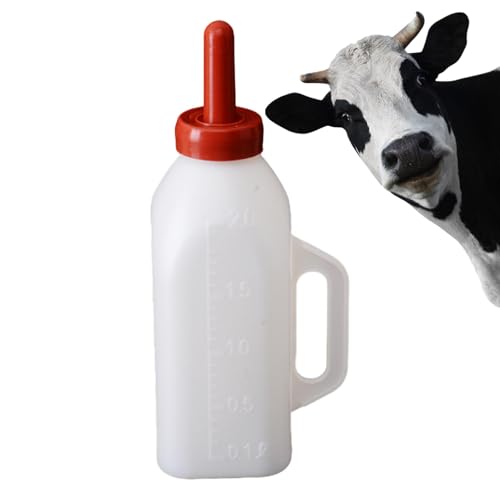 Kälberflaschen und Sauger, Ziegenflasche – Langlebige 2-Liter-Flaschen für Kühe, Milchflasche für Kälber, Ziegenmilchspender mit Griff, Zuchtbedarf von Whnbuij