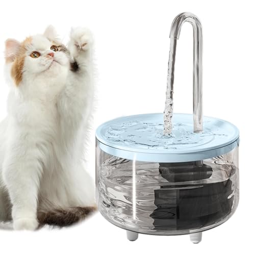Katzen-Wasserbrunnen – Automatische Trinkstation, batteriebetriebener Haustier-Wasserspender | 1 l USB-schnurloses Wasserspiel, transparenter Wassernapf, Brunnen für Haustiere, hydratisiert zu halten, Katzen-Wasserbrunnen – Automatische Trinkstation, batteriebetriebener Haustier-Wasserspender | 1 l USB-schnurloses Wasserspiel, transparenter Wassernapf, Brunnen für Haustiere, hydratisiert zu halten, von Whnbuij
