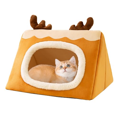 Katzenbett, Hundebett, isoliertes Dreieckskatzenbett | isolierte und verdickte Katzen, warm für die Fellpflege von Katzen für kleine Hunde von Whnbuij
