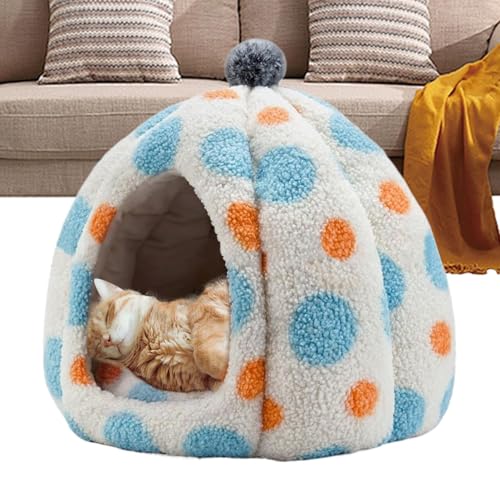 Katzenhöhlenbett - Geschlossenes Katzenversteck, moderner Filz-Katzenunterstand | Katzenzeltbett Haustierhöhle, warmes Katzenbett für Indoor-Katzen, weiches Katzenhaus zum Schlafen, kuppelförmige Katzenhöhlenbett - Geschlossenes Katzenversteck, moderner Filz-Katzenunterstand | Katzenzeltbett Haustierhöhle, warmes Katzenbett für Indoor-Katzen, weiches Katzenhaus zum Schlafen, kuppelförmige von Whnbuij
