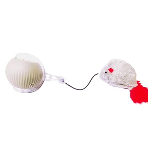 Katzenspielzeug Ball - Interaktives Katzenspielzeug Ball für Indoor-Katzen, automatischer Bewegungsball |. Intelligentes Katzenspielzeug 8 x 6,5 x 5,6 cm mit LED-Licht, Teaser Katzenball von Whnbuij
