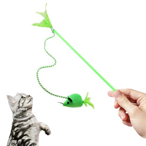 Katzenspielzeug Teaser Feder Teaser Katze Maus interaktiv Stick Feather Stick Gat Toys - Katzenspielzeug mit Catnip für Fitness Katzen alle Größen Katzenspielzeug Teaser Feder Teaser Katze Maus interaktiv Stick Feather Stick Gat Toys - Katzenspielzeug mit Catnip für Fitness Katzen alle Größen von Whnbuij