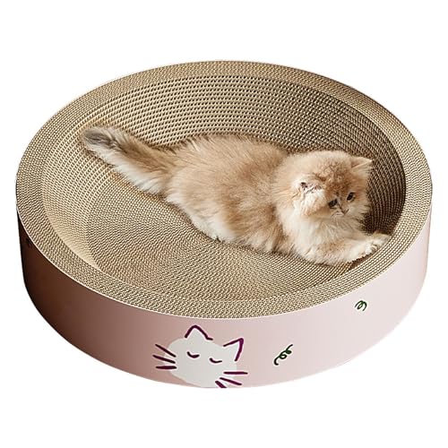 Kratzbaum für Katzen für den Innenbereich, Kratzbaum aus Karton, horizontaler Mehrzweck-Kratzbaum für Katzen, rund | Kratzbaum für Katzen aus geriffeltem Karton für Hauskatzen Kratzbaum für Katzen für den Innenbereich, Kratzbaum aus Karton, horizontaler Mehrzweck-Kratzbaum für Katzen, rund | Kratzbaum für Katzen aus geriffeltem Karton für Hauskatzen von Whnbuij