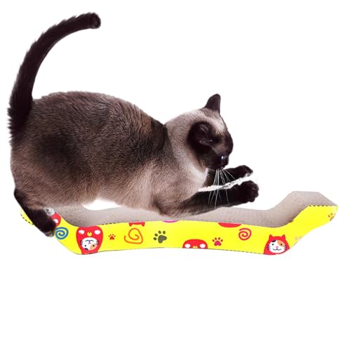 Kratzbaum für wellige Katzen, Kratzbaum aus Karton für Indoor-Katzen | Wellpappe für Katzenkratzbaum, horizontale Wellenbett mit Kratzmatte für Katzen zum Schutz Kratzbaum für wellige Katzen, Kratzbaum aus Karton für Indoor-Katzen | Wellpappe für Katzenkratzbaum, horizontale Wellenbett mit Kratzmatte für Katzen zum Schutz von Whnbuij