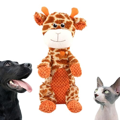 Quietschendes Hundespielzeug aus Plüsch, quietschendes Hundespielzeug – Spielzeug zum Zahnen von Welpen in Tierform | Lustiges Spielzeug zur Bereicherung des Hundes, weich von Whnbuij