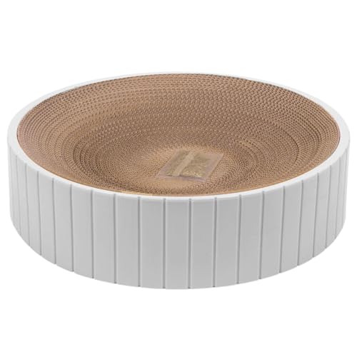 Rundes Katzenkratzbrett - Reversible Cat Scratch Pad, Cat Scratching Lounge Bed | Wellpapier Katzentraining Spielzeug, Verschleißfestes Kratzbrett verhindert Möbelschäden Katzenschleifkrallen Rundes Katzenkratzbrett - Reversible Cat Scratch Pad, Cat Scratching Lounge Bed | Wellpapier Katzentraining Spielzeug, Verschleißfestes Kratzbrett verhindert Möbelschäden Katzenschleifkrallen von Whnbuij