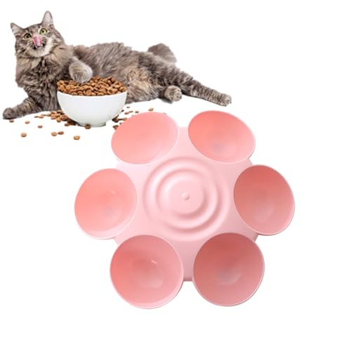 Schüssel für Tiere in Form von Katzen, Katzen mit Blumen | Futterbogen, nicht rutschend, lebensmittelecht, mit 6 Gittern | Wasserschalen in Form von Schüssel für Tiere in Form von Katzen, Katzen mit Blumen | Futterbogen, nicht rutschend, lebensmittelecht, mit 6 Gittern | Wasserschalen in Form von von Whnbuij
