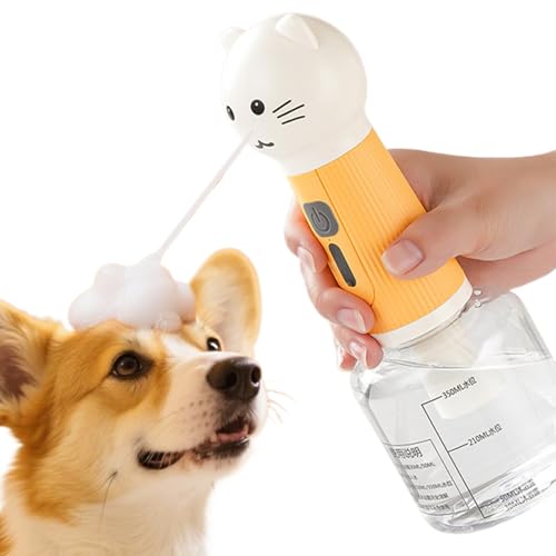 Shampoo-Spray für Hunde – elektrischer Schaumspender, wiederaufladbar über USB, Badzubehör für Haustiere, tägliche Reinigung, verwendbar zu Hause auf Reisen und zu Hause von Whnbuij