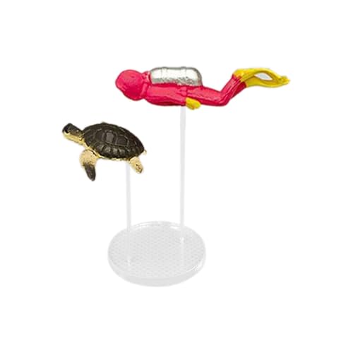 Taucher und Marine Modell - Unterwasserfigur Miniatur Dekoration für Set Meeresschildkröten aus Harz | von Whnbuij