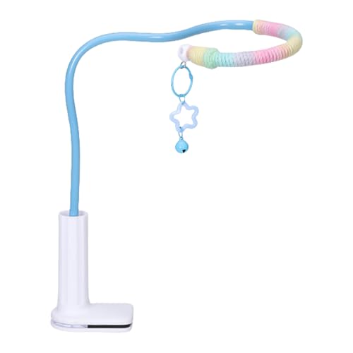 Vogelständer – Parrot Desktop Interaktiver Ständer Rainbow Traided Cotton Seil Dispression Toy Desktop Stand ohne Rutschen, geeignet für Vögel wie Wellensittiche, Pfingstrosen, Ebenen von Whnbuij