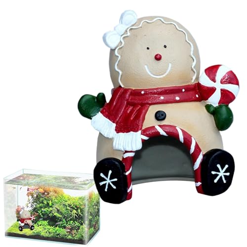 Weihnachtsszene 'Aquarium - Festliches Ornament mit stabiler Basis, Dekoration 'Aquarium aus Harz | Festliche Landschaftsgestaltung für Aquarien Multifunktional mit stabiler Basis, displayiz von Whnbuij