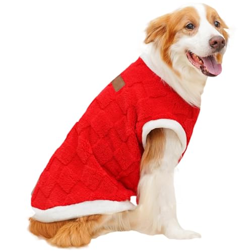 Whnbuij Hundepullover für kaltes Wetter, Plüsch, dicke Haustierkleidung, warme Schneejacke, Zubehör für große Hunde, kalte Herbst- und Wintersaison Whnbuij Hundepullover für kaltes Wetter, Plüsch, dicke Haustierkleidung, warme Schneejacke, Zubehör für große Hunde, kalte Herbst- und Wintersaison von Whnbuij