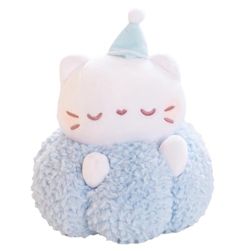 Whnbuij Plüschtier für Kinder - Plüsch für Katzen |. Kinderplüschtier Plüschtier für Kinder |. 20x20x23 cm Entzückendes Dekokissen Plüschtiere für Wohnzimmer im Schlafzimmer von Whnbuij