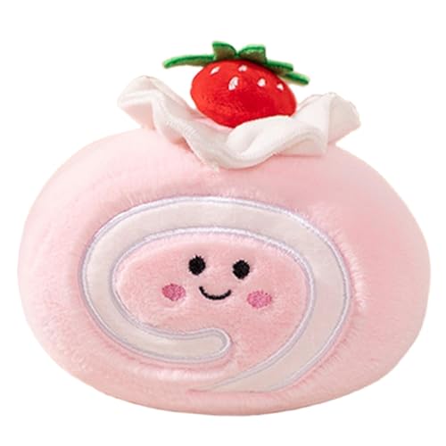 Whnbuij Spielzeug aus Plüsch, Spielzeug aus lebensmittelechtem Plüsch, Plüschtier für Plüschtiere, Plüschkuchen aus Plüsch, niedliche Plüschtiere als Kuchenrolle von Whnbuij