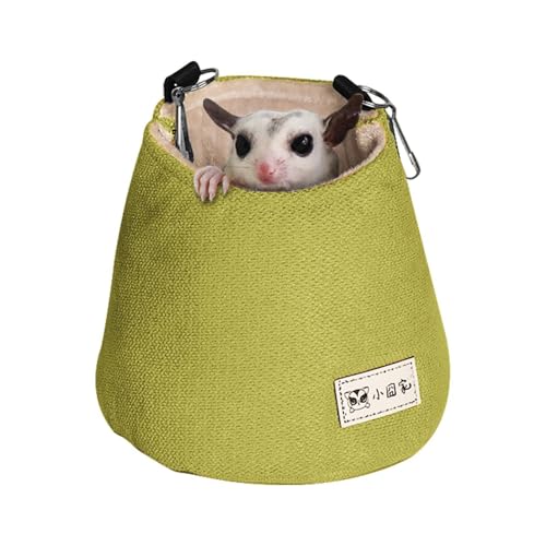 Whnbuij Tasche Sugar Glider: Käfigbett, Hängebett mit Zucker-Glider-Tasche | abnehmbare Nestmatte für kleine Tiere, Schlafnest aus Baumwolle mit Hängematte Whnbuij Tasche Sugar Glider: Käfigbett, Hängebett mit Zucker-Glider-Tasche | abnehmbare Nestmatte für kleine Tiere, Schlafnest aus Baumwolle mit Hängematte von Whnbuij