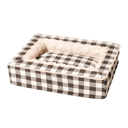 Whnbuij Waschbares Hundebett – abnehmbarer Bezug, rutschfester Boden | kariertes Schlafsofa für kleine Welpen, Haustiermatratze Whnbuij Waschbares Hundebett – abnehmbarer Bezug, rutschfester Boden | kariertes Schlafsofa für kleine Welpen, Haustiermatratze von Whnbuij