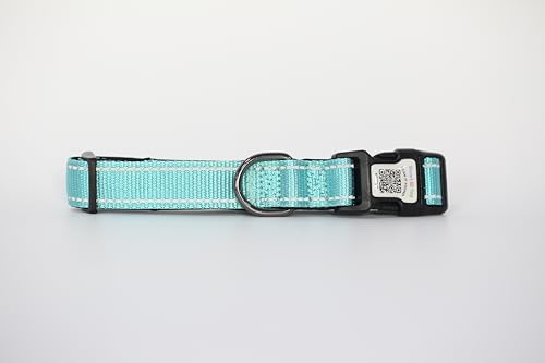 Hundehalsband, gepolstert mit weichem Neopren, atmungsaktiv, Schnellverschluss, Basic-Hundehalsbänder für kleine, mittelgroße und große Hunde (Grün, M) von WhoseID