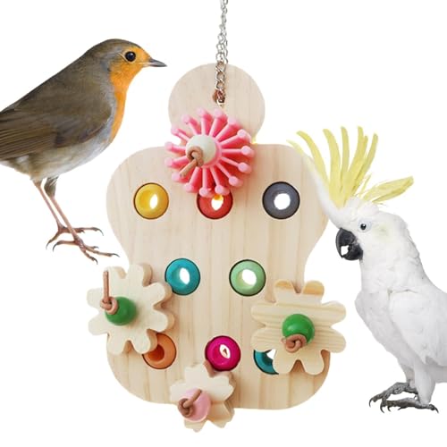Holzpapageienspielzeug,papageienspielzeug Groß Vogelkäfig-Kau-Reißbrett,Papageienbissspielzeug Für Sittichfinken Mit Haken Für Große Graupapageien Holzpapageienspielzeug,papageienspielzeug Groß Vogelkäfig-Kau-Reißbrett,Papageienbissspielzeug Für Sittichfinken Mit Haken Für Große Graupapageien von Whrcy