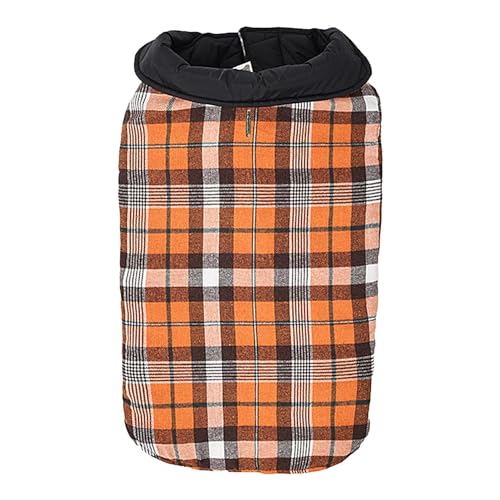Hundemantel für kaltes Wetter, Warmer Hundemantel, wendbar, wasserdicht und Winddicht, Fleecejacke für Hunde, kariert, im britischen Stil, inkl. Whrcy Hundemantel für kaltes Wetter, Warmer Hundemantel, wendbar, wasserdicht und Winddicht, Fleecejacke für Hunde, kariert, im britischen Stil, inkl. Whrcy von Whrcy