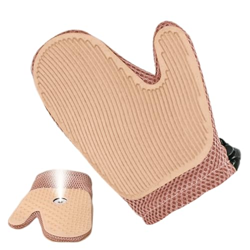 Tierhaarentferner-Handschuh | Fellpflege-Handschuh für Haustiere | Pflegewerkzeug für Katzenhaarentfernung, Badreinigungsschlauch, Couch-Kleidung von Whrcy