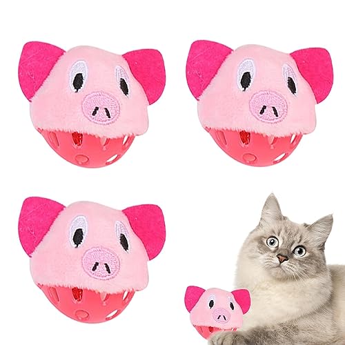Whrcy Bälle für Katzen, Tierspielzeug für Hunde und Katzen, quietschende Bälle, wiederverwendbar, für Welpen, Haustiere, für kleine mittelgroße Katzen Whrcy Bälle für Katzen, Tierspielzeug für Hunde und Katzen, quietschende Bälle, wiederverwendbar, für Welpen, Haustiere, für kleine mittelgroße Katzen von Whrcy
