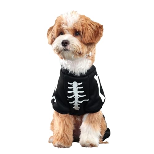 Whrcy Halloween-Haustierkostüm,Halloween-Kostüm für Hunde,Haustier-Cosplay-Kleidung, Halloween-Glühender Skelett-Overall - Festliches Haustier-Hundekostüm für Spieltermine, Alltagskleidung, Whrcy Halloween-Haustierkostüm,Halloween-Kostüm für Hunde,Haustier-Cosplay-Kleidung, Halloween-Glühender Skelett-Overall - Festliches Haustier-Hundekostüm für Spieltermine, Alltagskleidung, von Whrcy