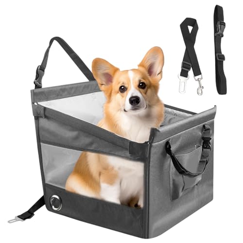Whrcy Hunde-Autositz – Haustier-Autositz-Bett | Wasserdichter Fahrzeug-Rucksack Kätzchen-Kissen für LKW, atmungsaktive Welpenerhöhung Autositze von Whrcy