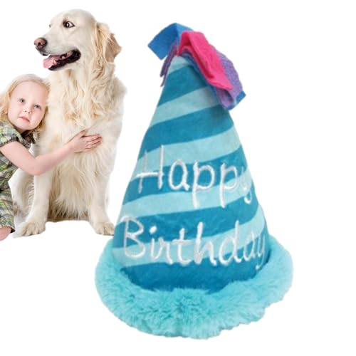 Whrcy Hundespielzeug zum Geburtstag, Hundespielzeug in Form eines Geburtstagskuchens – niedliches Plüsch-Spielzeug für Hund, Geburtstagsgeschenke für Hunde, Spielzeug von Whrcy