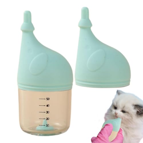 Whrcy Kätzchenflaschen für die Pflege, Welpenflasche, Nette Wasserflaschen für Kätzchen, Anti-Choking-Haustier-Fütterungsnippel, Welpenmilchfuttermittel, kleine Hundefuttermittel für kleine Tiere von Whrcy