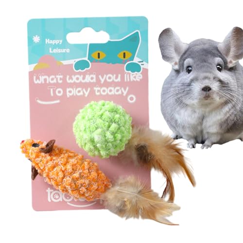 Whrcy Katzenspielzeug Maus, Verschleißfestes interaktives Mausspielzeug für Katzen, Maus-Stofftier zur Zahnpflege gegen Langeweile bei Katzen, Hamstern und Kaninchen im Innenbereich von Whrcy