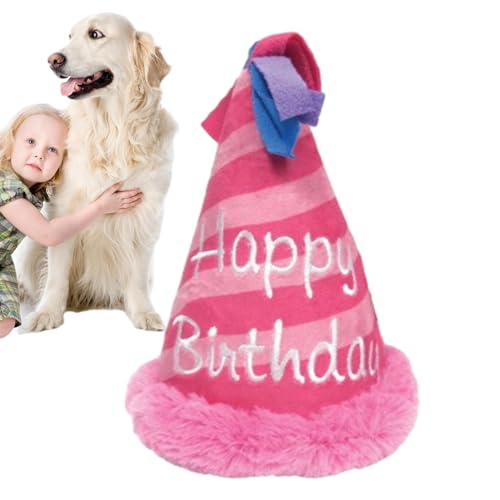 Whrcy Plüschspielzeug für Hunde in Form eines Geburtstagskuchens, Plüschspielzeug für den Geburtstag, Hundespielzeug aus Plüsch – Geburtstagsgeschenk für Hunde, Spielzeug von Whrcy