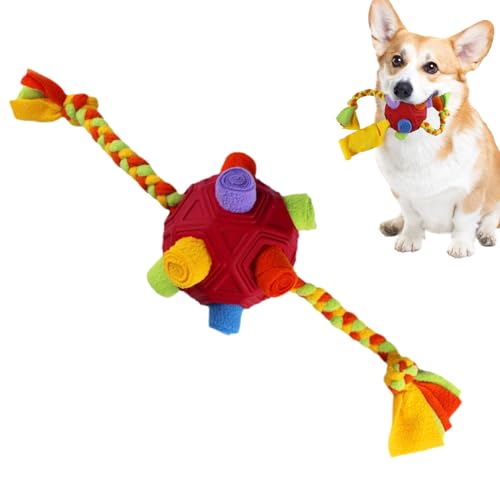 Whrcy Schnupfspielzeug, verstecktes Spielzeug für Leckerlis für Hunde, interaktives Leckerli-Set für langsames Futter, Schnüffelball für Hunde, Kauspielzeug und Puzzle von Whrcy