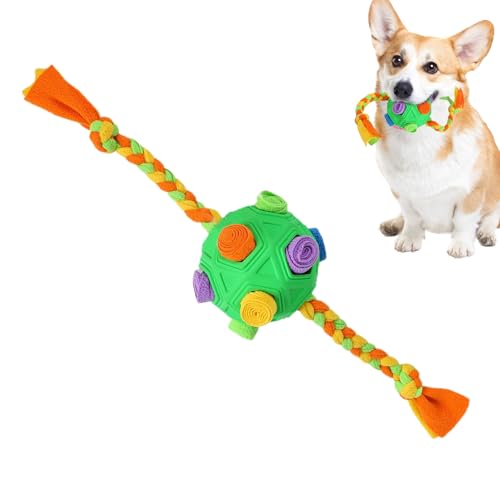 Whrcy Schnupfspielzeug für Hunde, Schnupfspielzeug – interaktiver Schnupfball mit langsamer Fütterung | Schnüffelball für Hunde, Kauspielzeug und Puzzle für Training mit langsamem Fressen von Whrcy