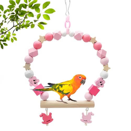 Whrcy Vogelschaukel aus, Vogelschaukelspielzeug, Papageienschaukel Stehendes Spielzeug, Vogelkäfig-Übungsspielzeug, Schaukelgymnastik für Wellensittiche, Sittiche, Liebesvögel, Finken, Mynah von Whrcy