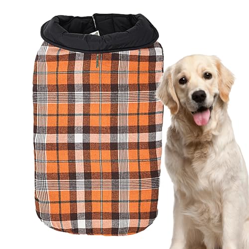Wintermantel für Hunde, Winterjacke für Hunde – Winddichte Fleecejacke für Hunde, wendbar | Fleecejacke für Hunde, kariert, im britischen Stil mit Loch für Geschirr, Weste Whrcy Wintermantel für Hunde, Winterjacke für Hunde – Winddichte Fleecejacke für Hunde, wendbar | Fleecejacke für Hunde, kariert, im britischen Stil mit Loch für Geschirr, Weste Whrcy von Whrcy