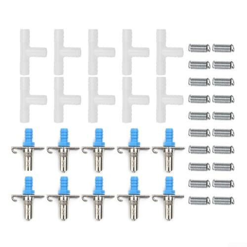 Doppelspannfeder-Nippel-Trinker, 10-teiliges Set für sauberes und frisches Wasser Doppelspannfeder-Nippel-Trinker, 10-teiliges Set für sauberes und frisches Wasser von Whychstore