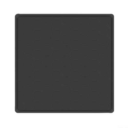 Kompakte Silikon-Kühlschrankmatte, 60 x 60 cm, Verwendung unter Geräten mit mühelosen Reinigungsfunktionen, Schwarz von Whychstore
