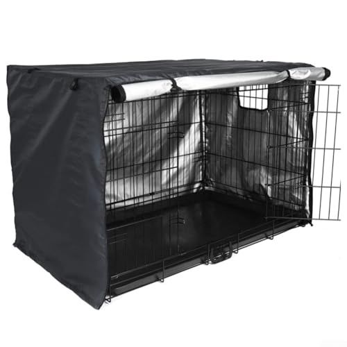 Oxford Tuch für Hundekäfig Abdeckung mit offenen Seiten, für mehr Komfort und Zugänglichkeit Ihres Haustiers (61 cm) von Whychstore