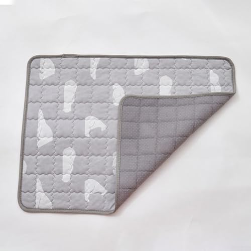 Whychstore Rutschfeste Kühlmatte für Haustiere, atmungsaktiv, Eisseide für sofortige Linderung an heißen Tagen (S, Hellgrau, S) von Whychstore