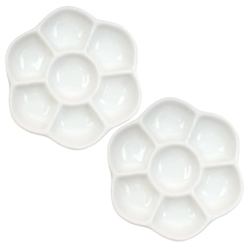 Einsiedlerkrabben Wassergerichte, Einsiedlerkrabbenfuttergericht, 2 -stellige Keramikfutter und Wasserschale mit 7 Fächern 3, 5 -Zoll -Aquarium -Accessoires für die Schnecke Gecko Pet von Whyzsjnclg