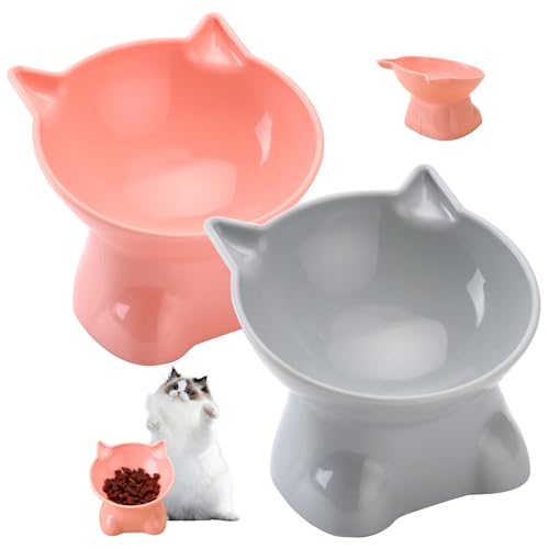 Whyzsjnclg Erhöhte Katzenschalen, 2pcs 5,3-Zoll erhöhte Katzenplatte Nicht-rutschfeste Katze Futterschalen Anti-Richtungs-Katzenfuttergericht zum Schutz der Katzplatte des Haustiers des Haustiers Whyzsjnclg Erhöhte Katzenschalen, 2pcs 5,3-Zoll erhöhte Katzenplatte Nicht-rutschfeste Katze Futterschalen Anti-Richtungs-Katzenfuttergericht zum Schutz der Katzplatte des Haustiers des Haustiers von Whyzsjnclg