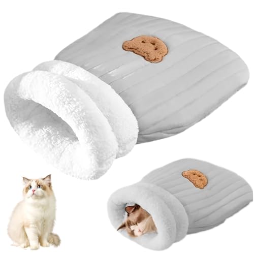 Whyzsjnclg Katze Winterschlafsack, Katzenschlafsack, weicher Warmer Dicker Baumwollwinter, 360 ° Wrap für innerhalb von 4 kg Katzen bedeckt von Whyzsjnclg